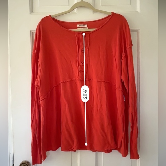Urban Outfitters Oversized Long Sleeve Tee | Orange - Picture 2 of 2